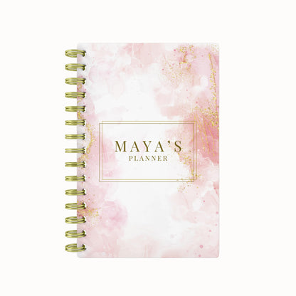 Marbles Lined Notebook - Rose