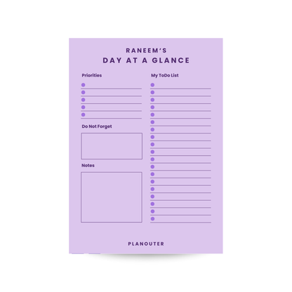 Daily Notepad - Purple