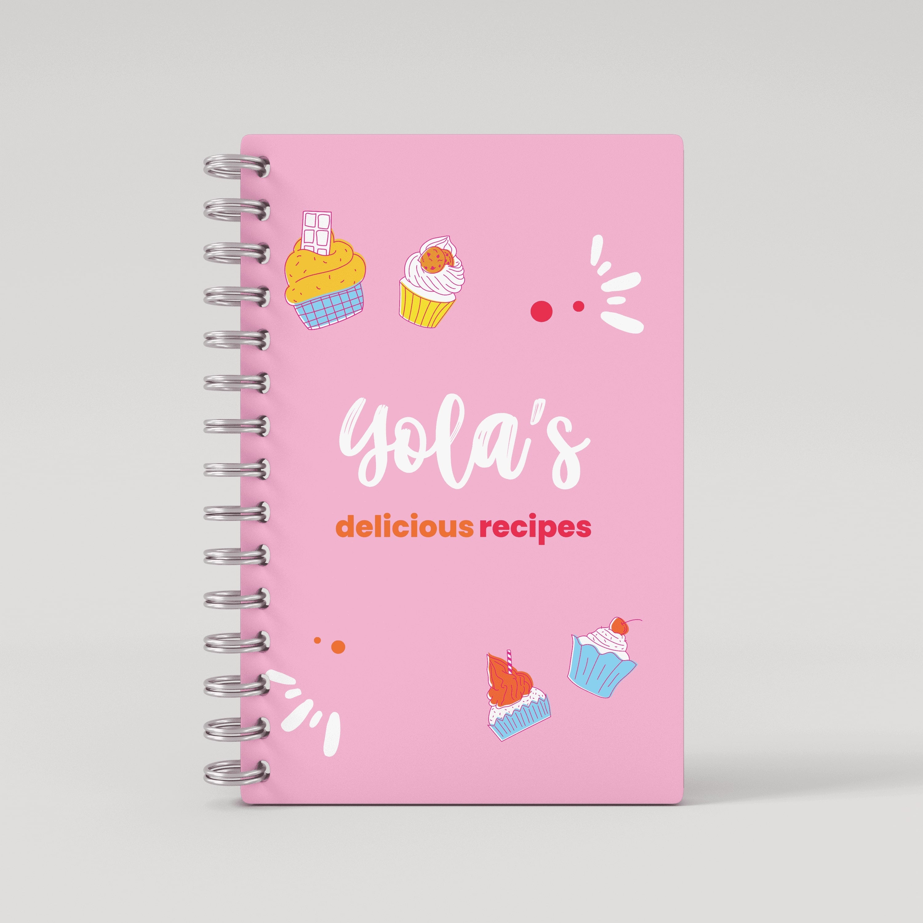 Abstract Delights Pink Recipe Book