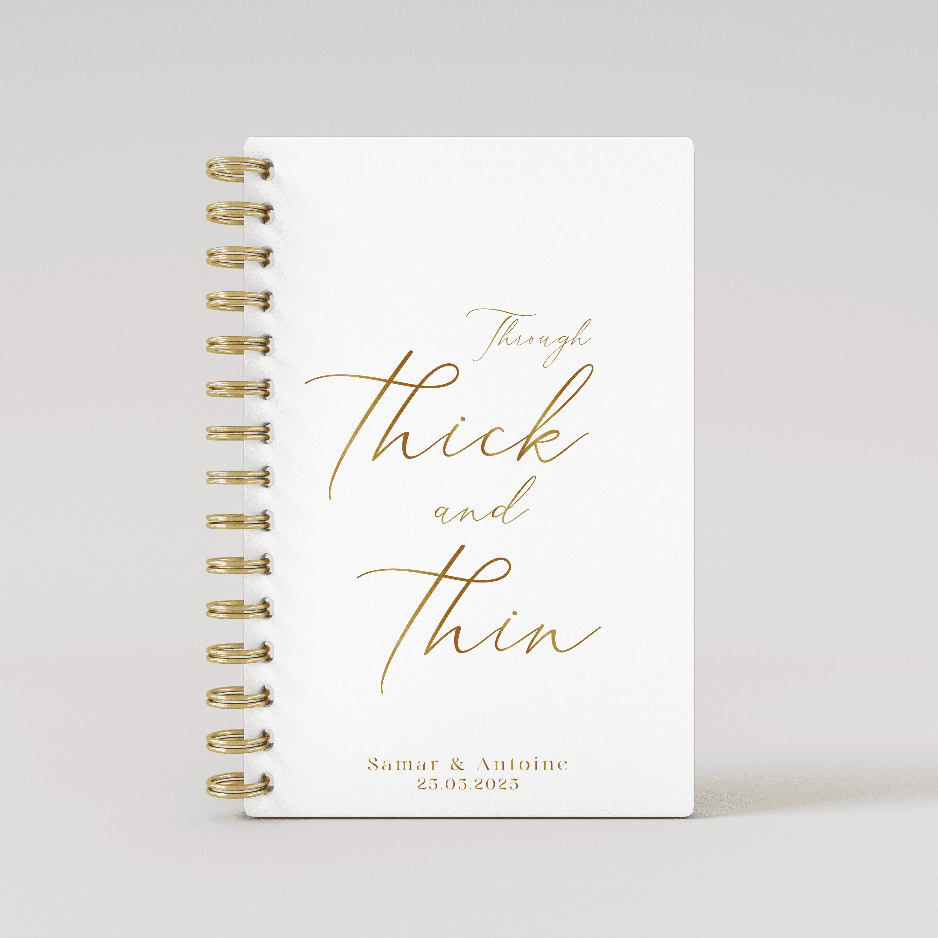 Thick & Thin - White - Gold Foil Wedding Planner