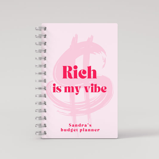 Rich Is My Vibe Budget Planner - Pink