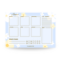 Dreamy Flowers Blue Weekly DeskPad