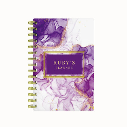 Marbles 2026 Weekly Planner - Purple