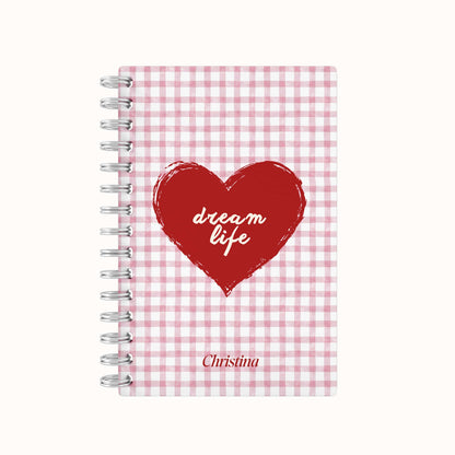 Dream Life Heart 2026 Weekly Planner - Pink