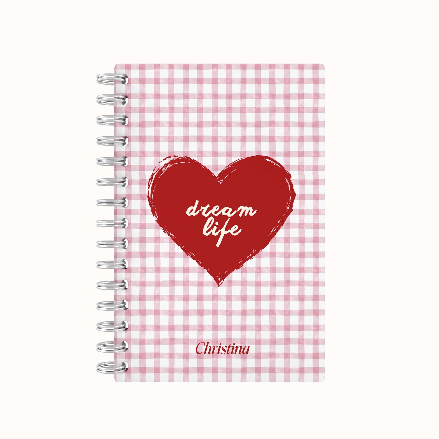 Dream Life Heart Undated Daily Planner - Pink