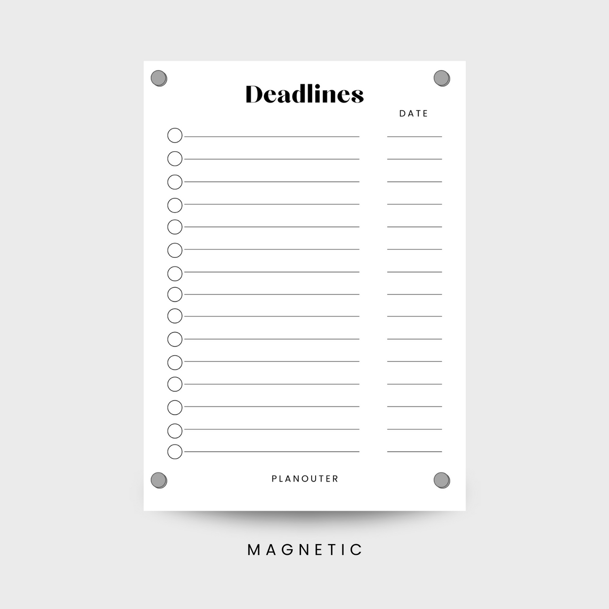 Deadlines - Acrylic Board