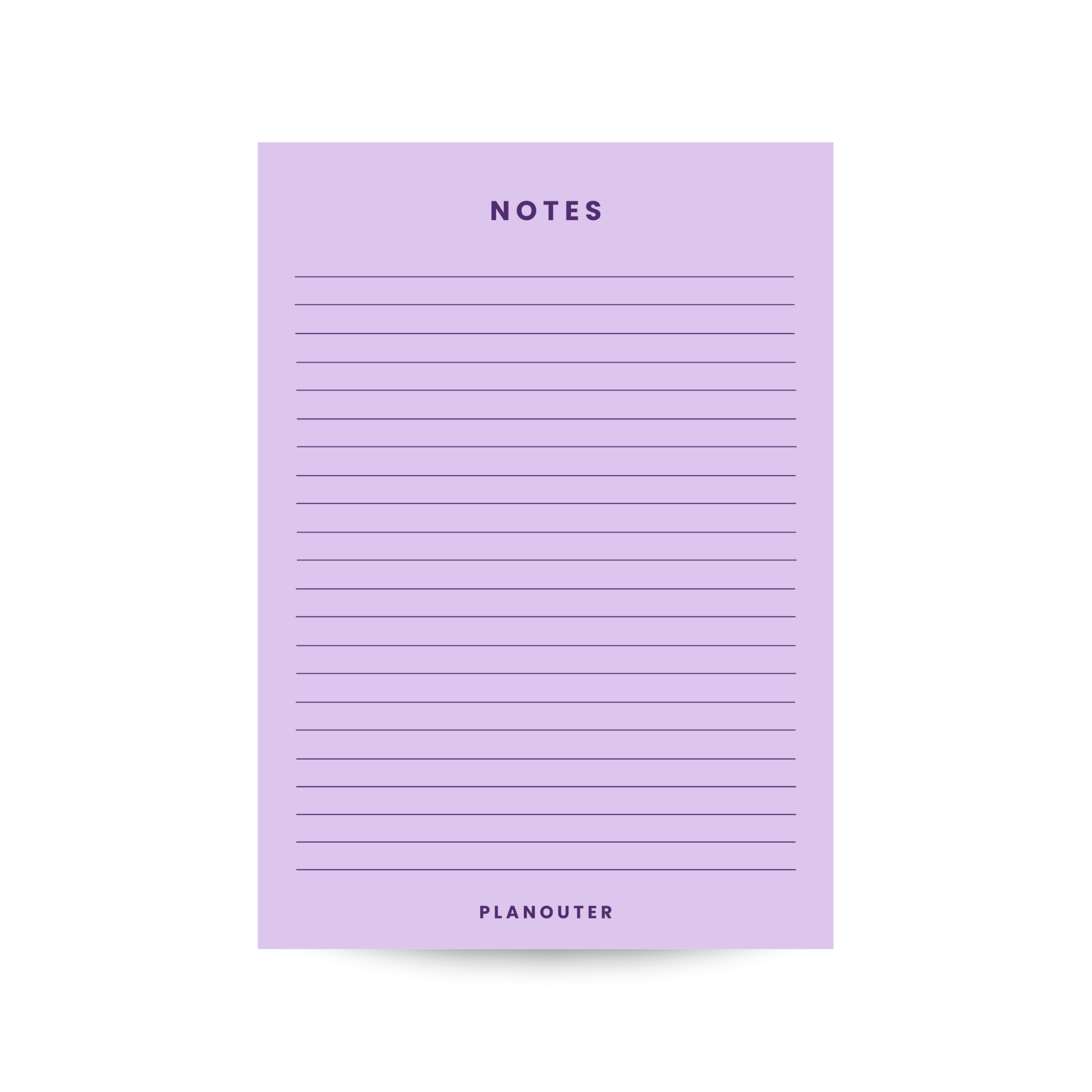 Notes Notepad - Purple