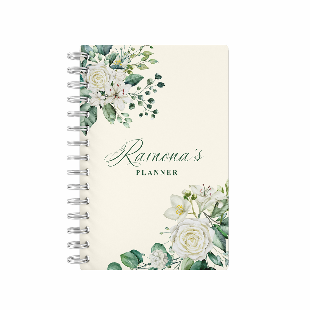 Bouquet White - Teacher Planner