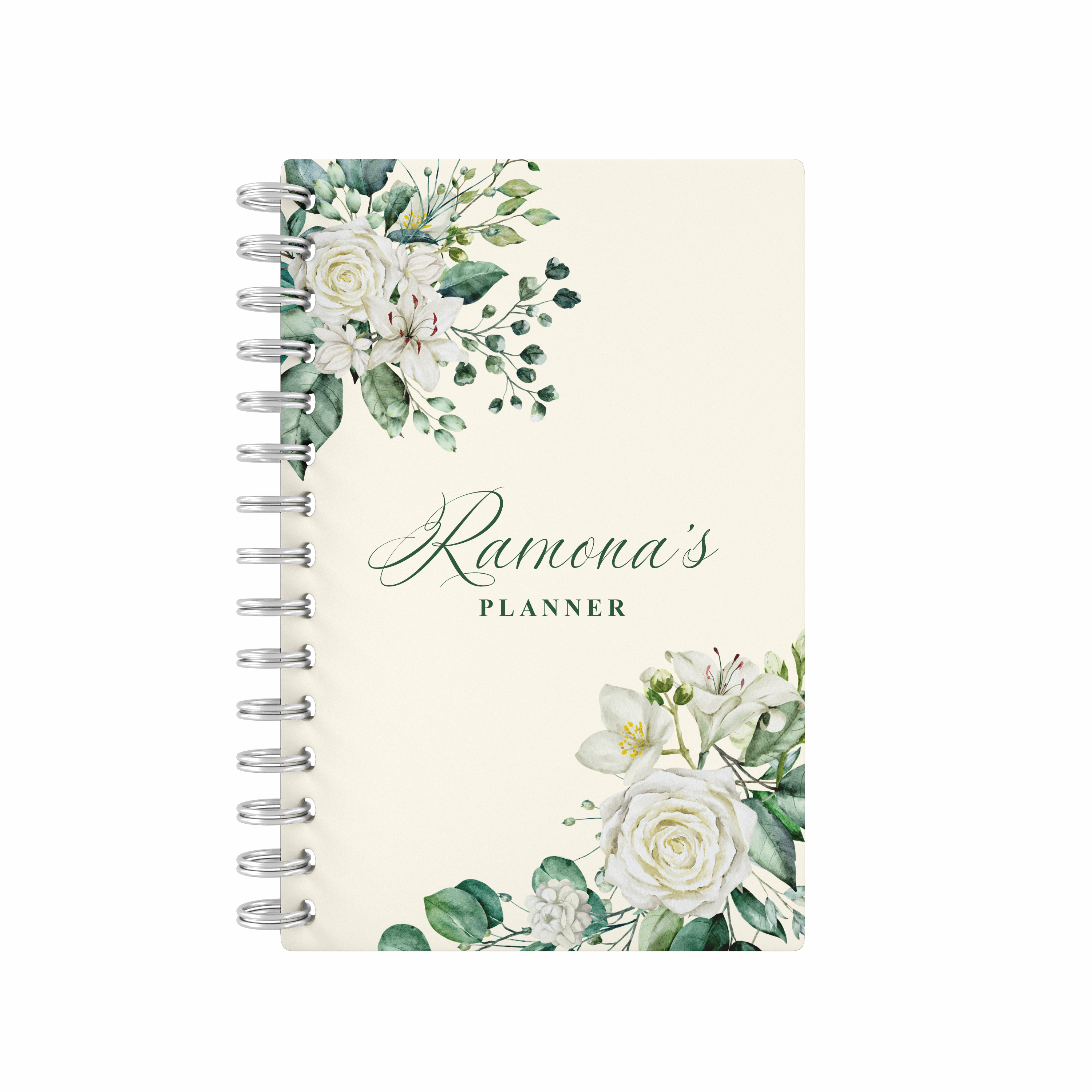 Bouquet White - Teacher Planner