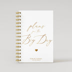 Plans for the Big Day - White - Gold Foil Wedding Planner