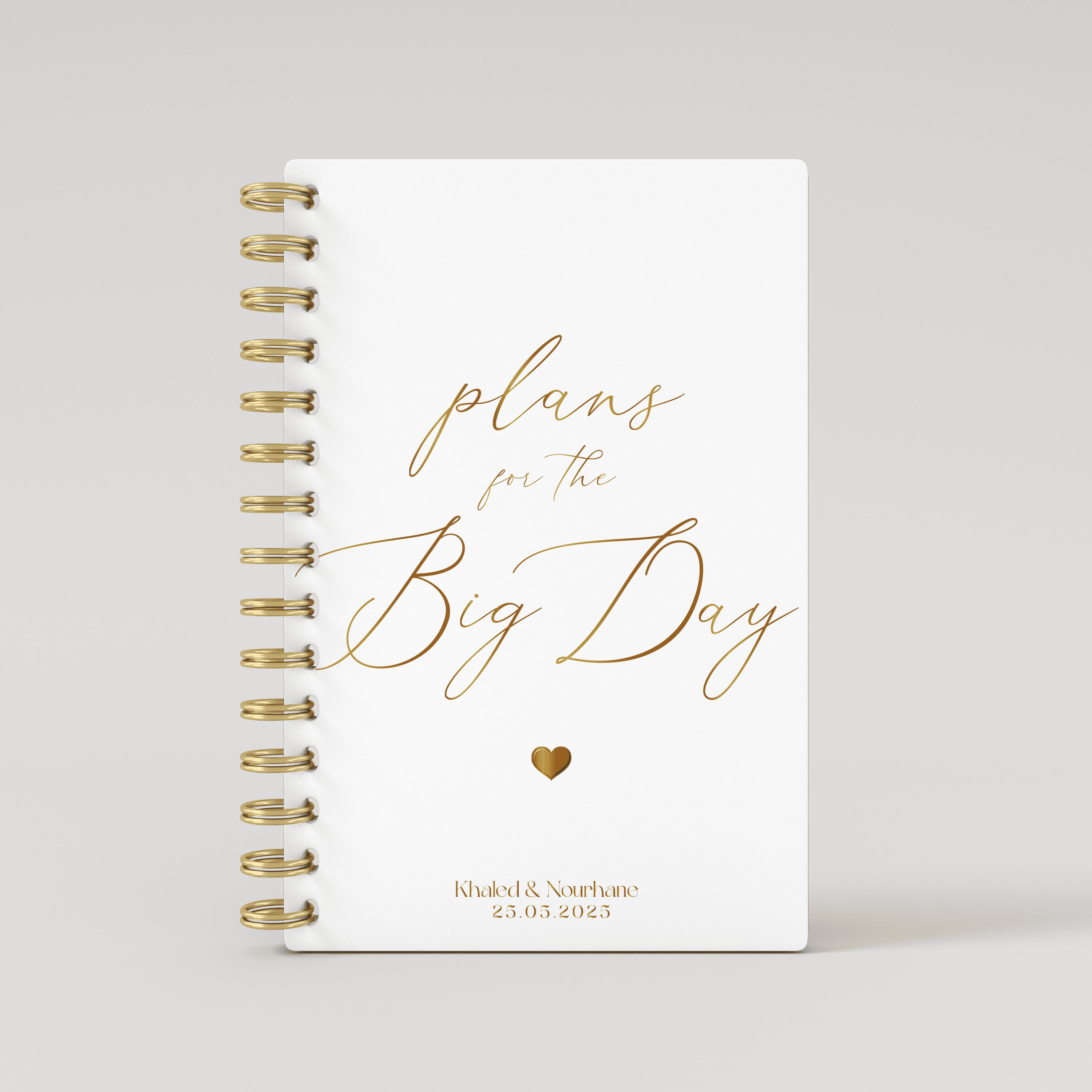 Plans for the Big Day - White - Gold Foil Wedding Planner
