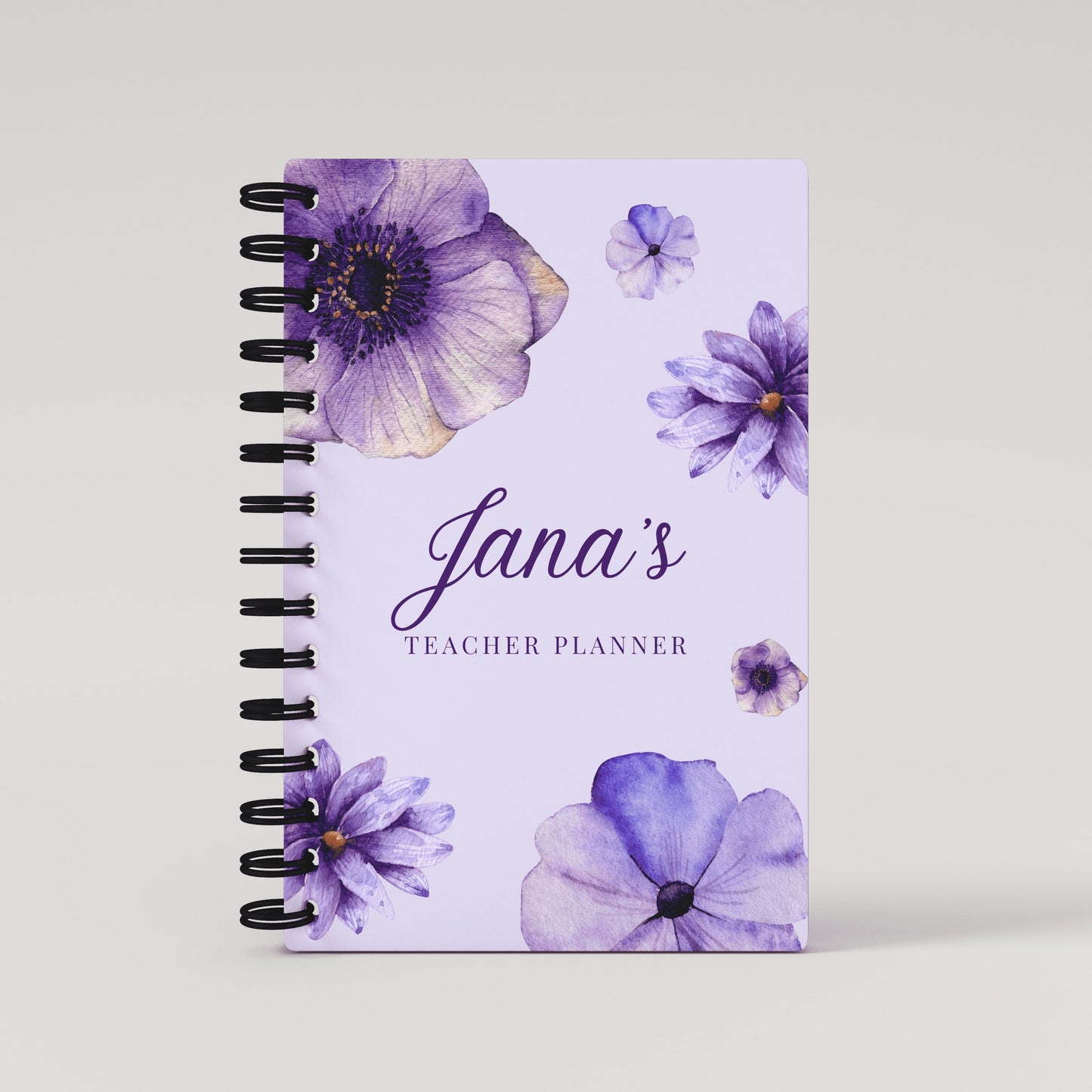 Purple Flowers - Teacher Planner