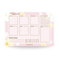 Dreamy Flowers Pink Weekly DeskPad