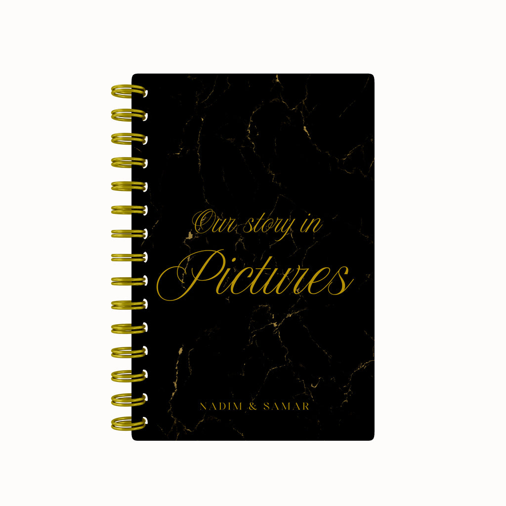 Our Story in Pictures ScrapBook - Black Marble