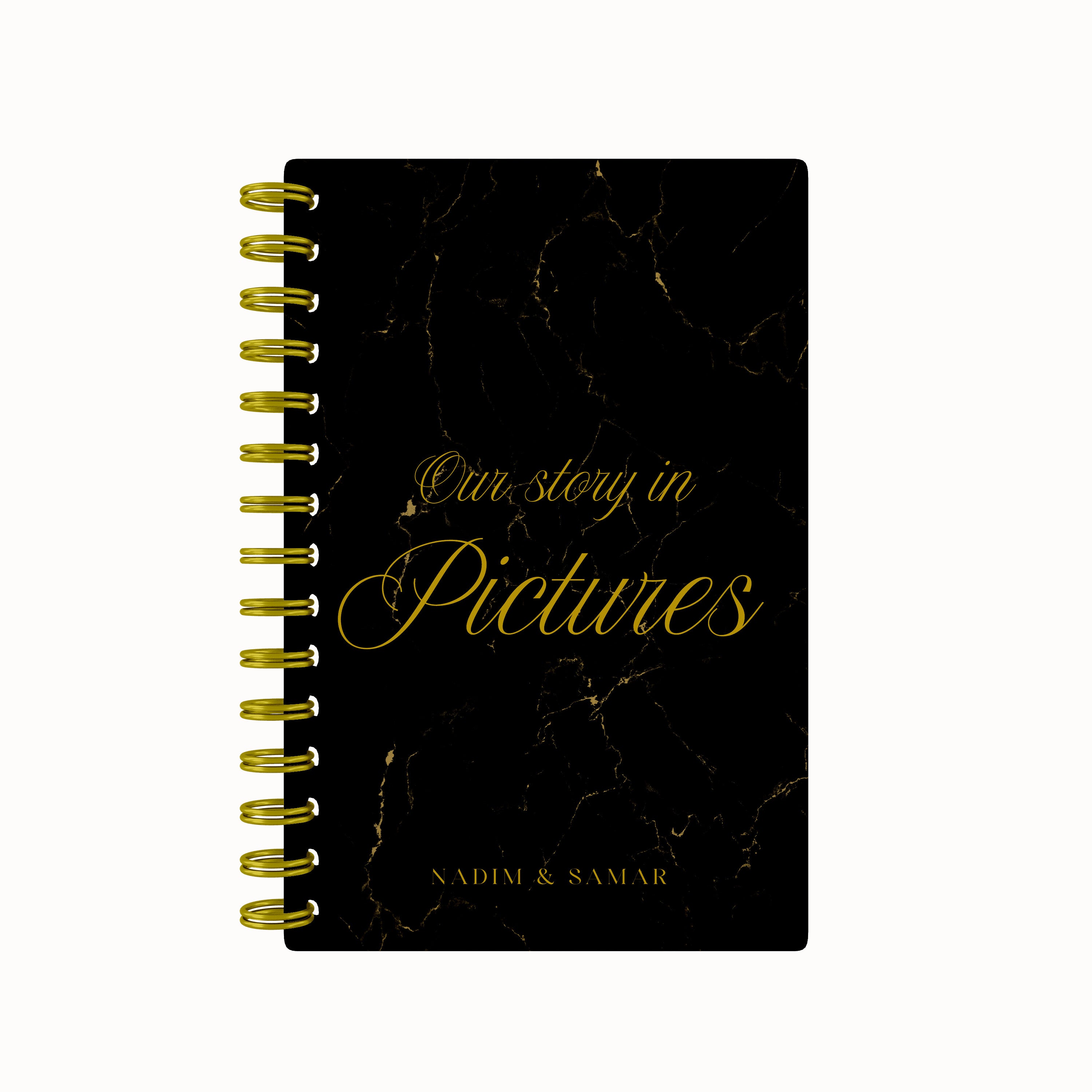 Our Story in Pictures ScrapBook - Black Marble