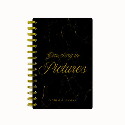 Our Story in Pictures ScrapBook - Black Marble