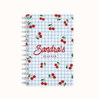 Checkered Cherries 2026 Desk Planner - Blue