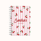 Stripes Cherries 2026 Desk Planner - Pink