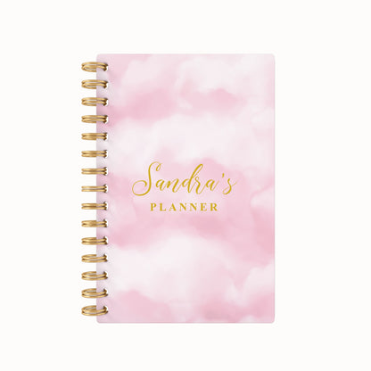 Clouds Name Pink - Foil 2026 Daily Planner