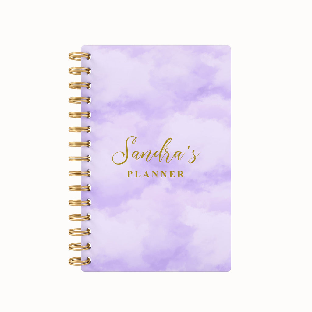 Clouds Name Purple 2026 Weekly Planner