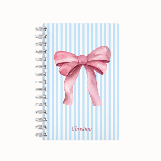 Pink Bow 2026 Weekly Planner - Blue