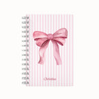 Pink Bow Lined Notebook - Pink