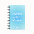 Manifest Believe Receive 2026 Desk Planner - Gradient Blue