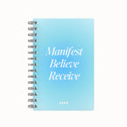 Manifest Believe Receive 2026 Desk Planner - Gradient Blue
