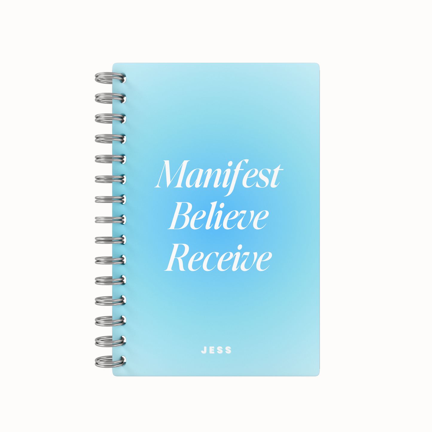 Manifest Believe Receive 2026 Daily Planner - Gradient Blue
