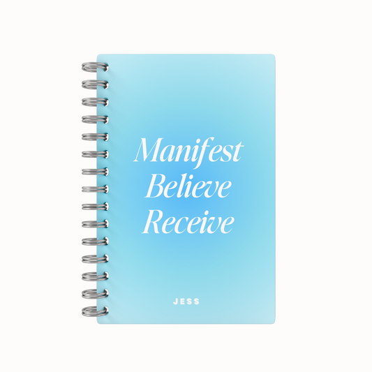 Manifest Believe Receive 2026 Weekly Planner - Gradient Blue