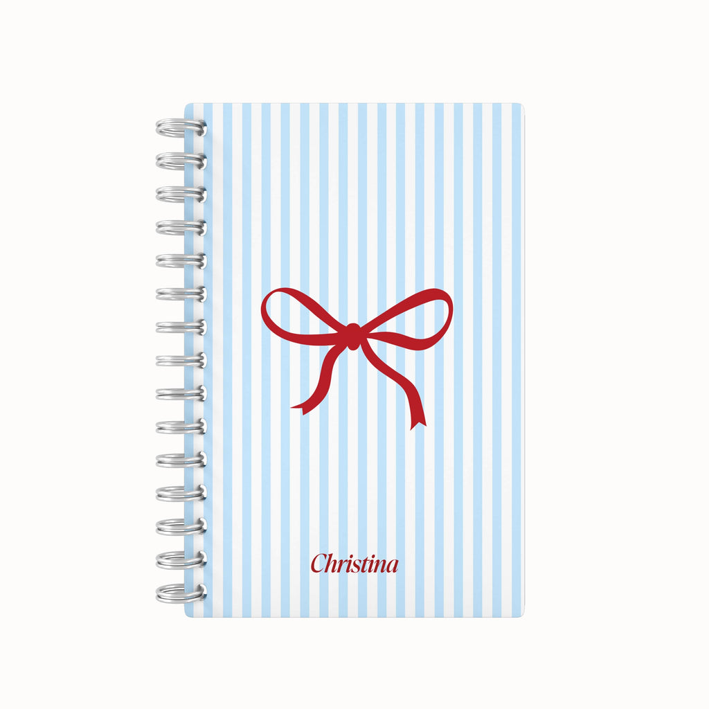 Red Bow Desk Planner - Blue