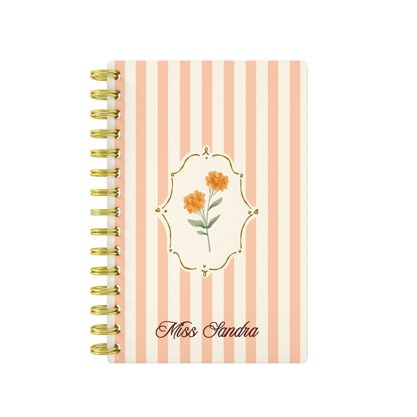 Vintage Flower Orange - Teacher Planner