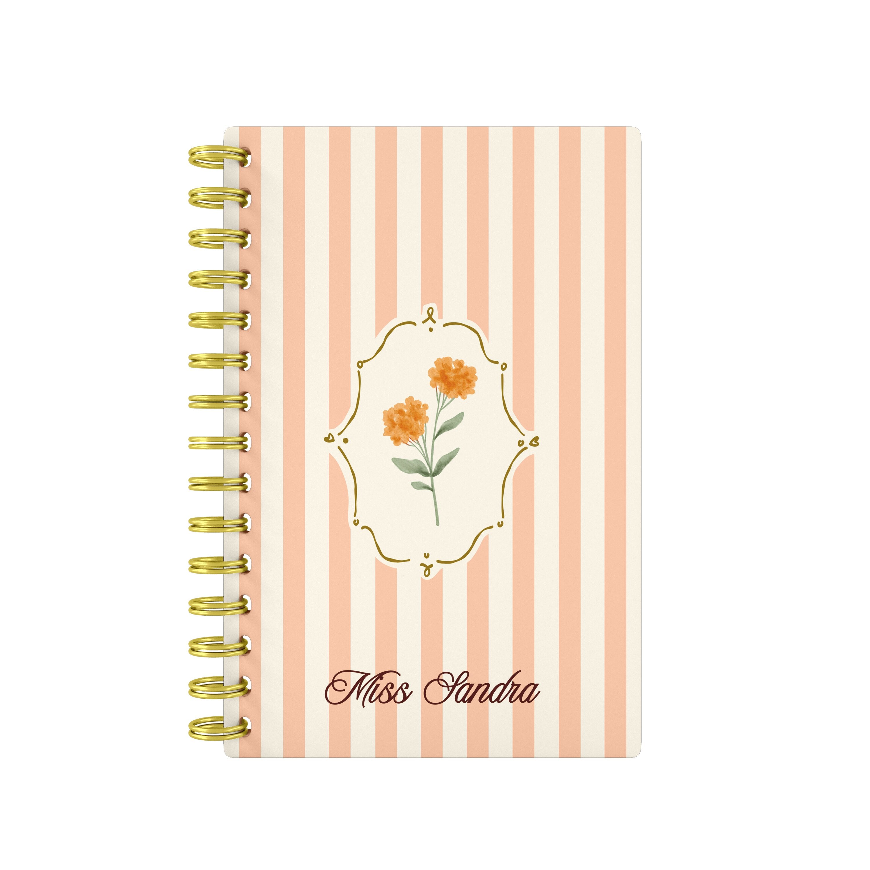 Vintage Flower Orange - Teacher Planner