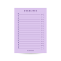 Deadlines Notepad - Purple