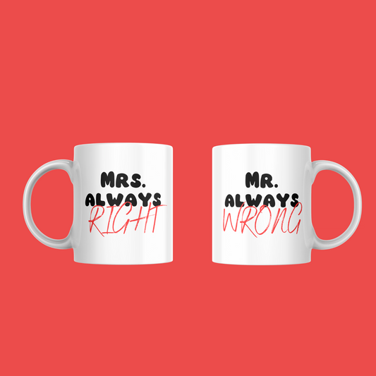 Right & Wrong Mug Set