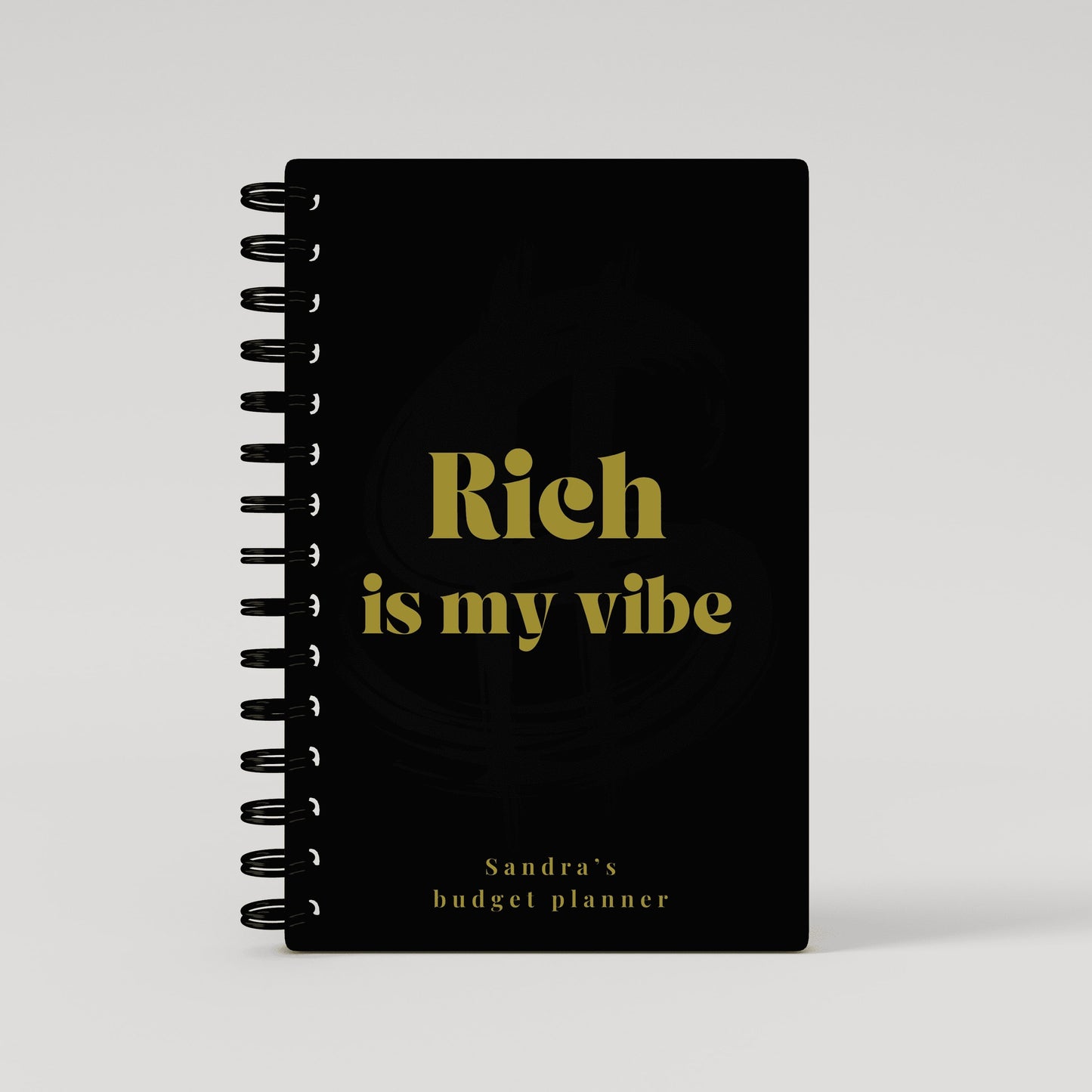 Rich Is My Vibe Budget Planner - Black