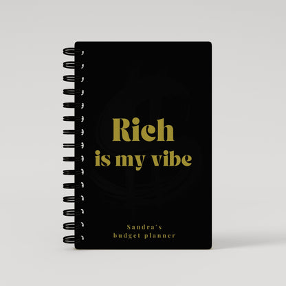 Rich Is My Vibe Budget Planner - Black