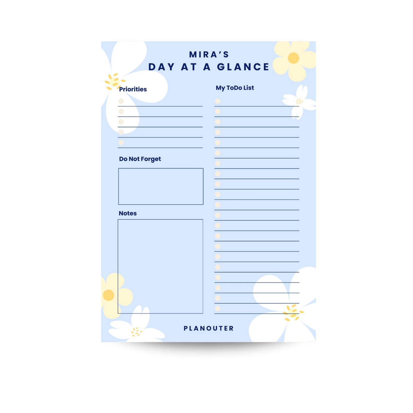 Daily Notepad - Dreams Blue