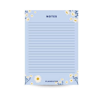 Daisy Blue Notes Notepad