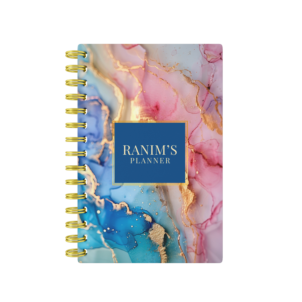 Blue Pink Marble - Teacher Planner