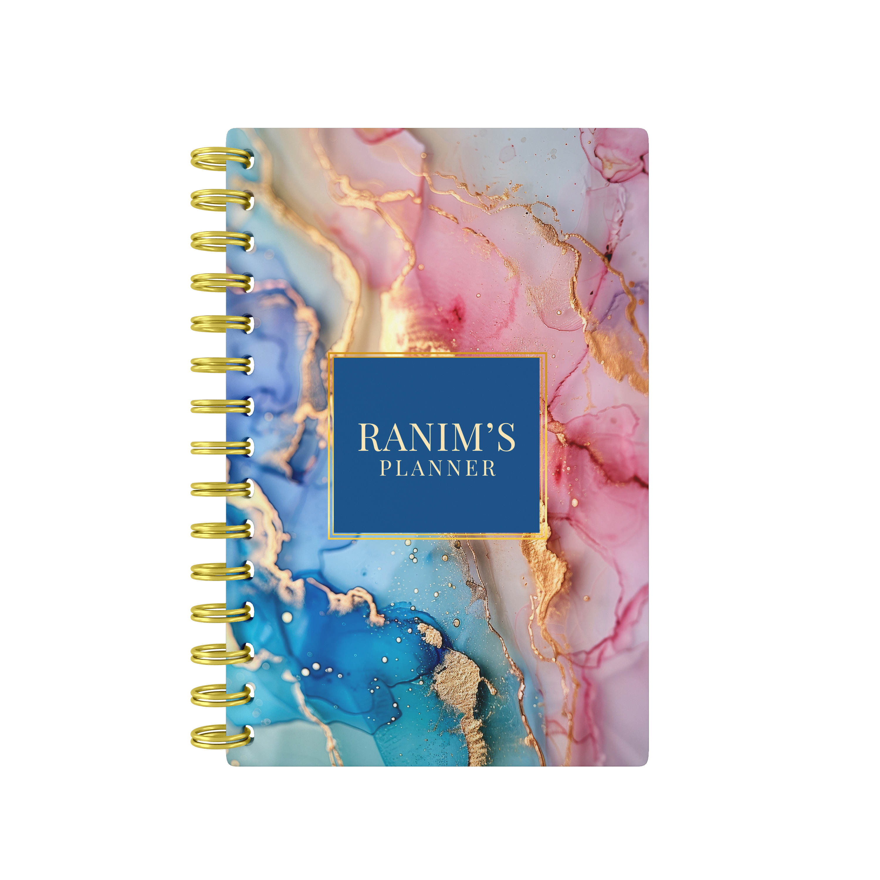 Blue Pink Marble - Teacher Planner