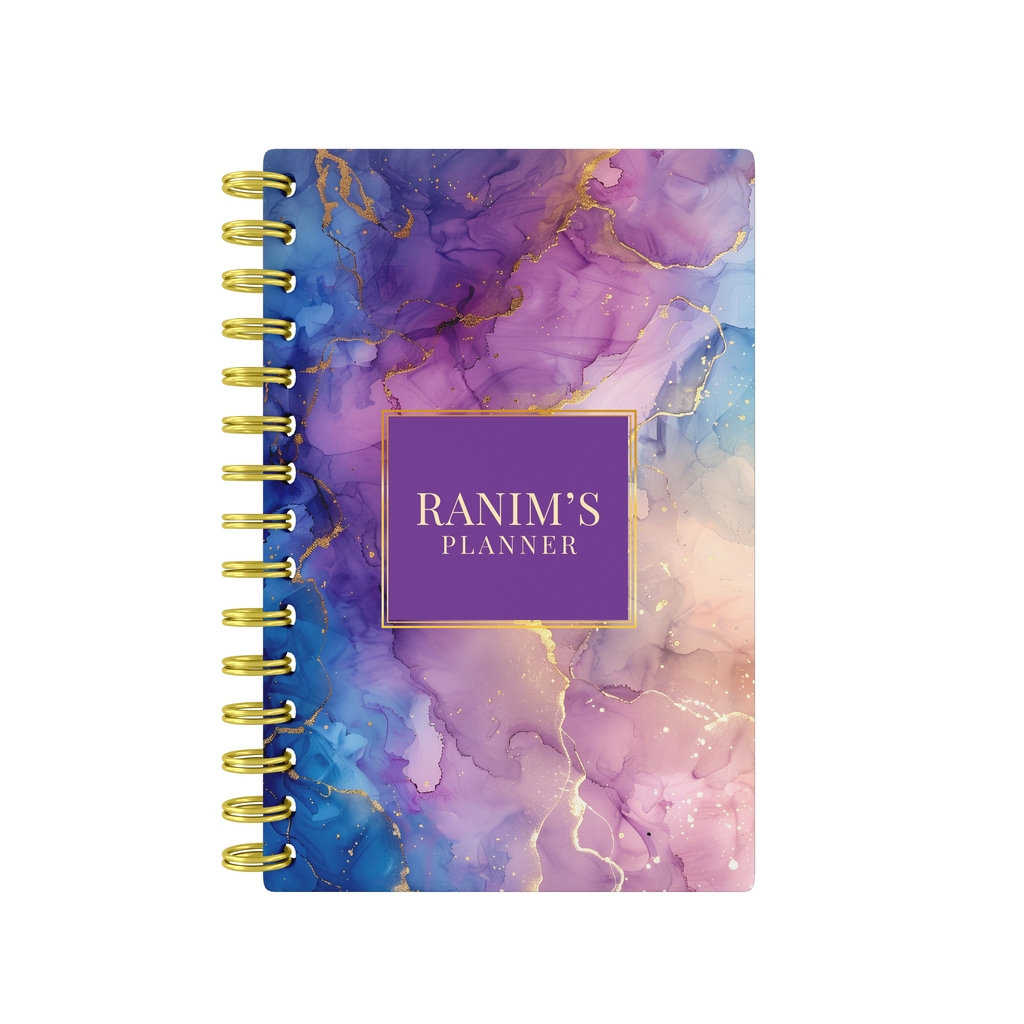 Blue Purple Marble - Teacher Planner