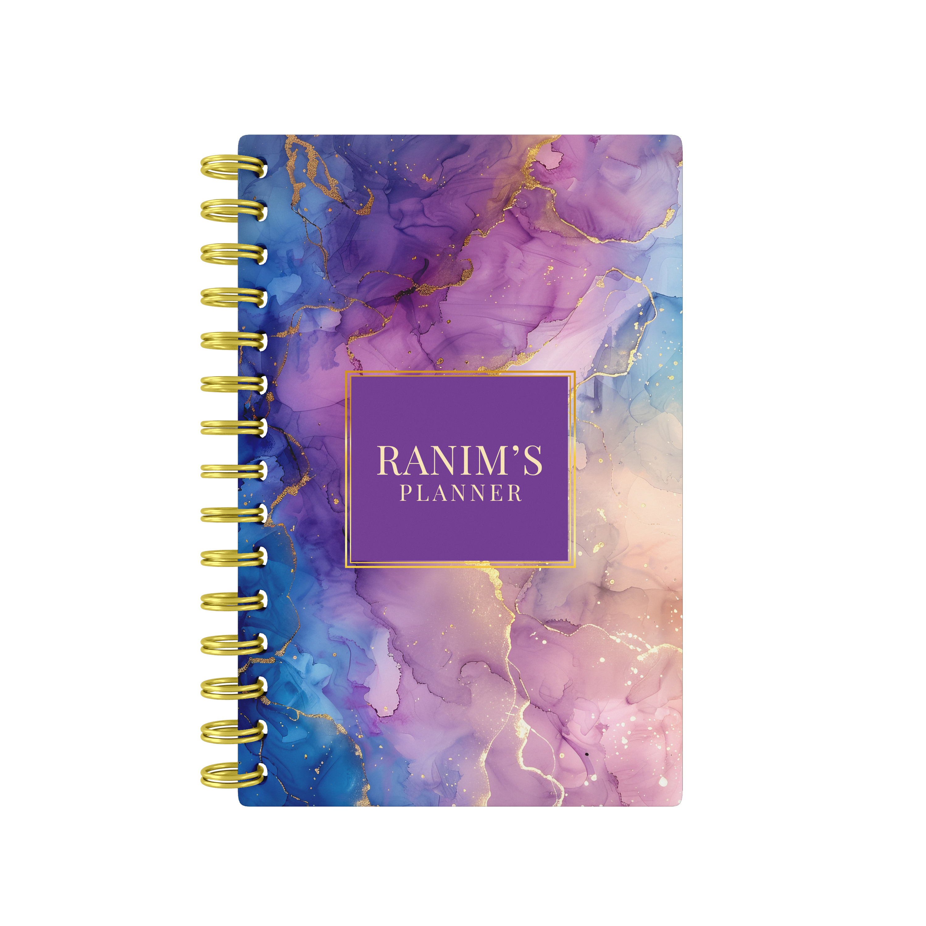 Blue Purple Marble - Teacher Planner