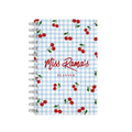 Cherries Checkered Blue - Teacher Planner
