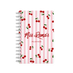 Cherries Stripes Pink - Teacher Planner