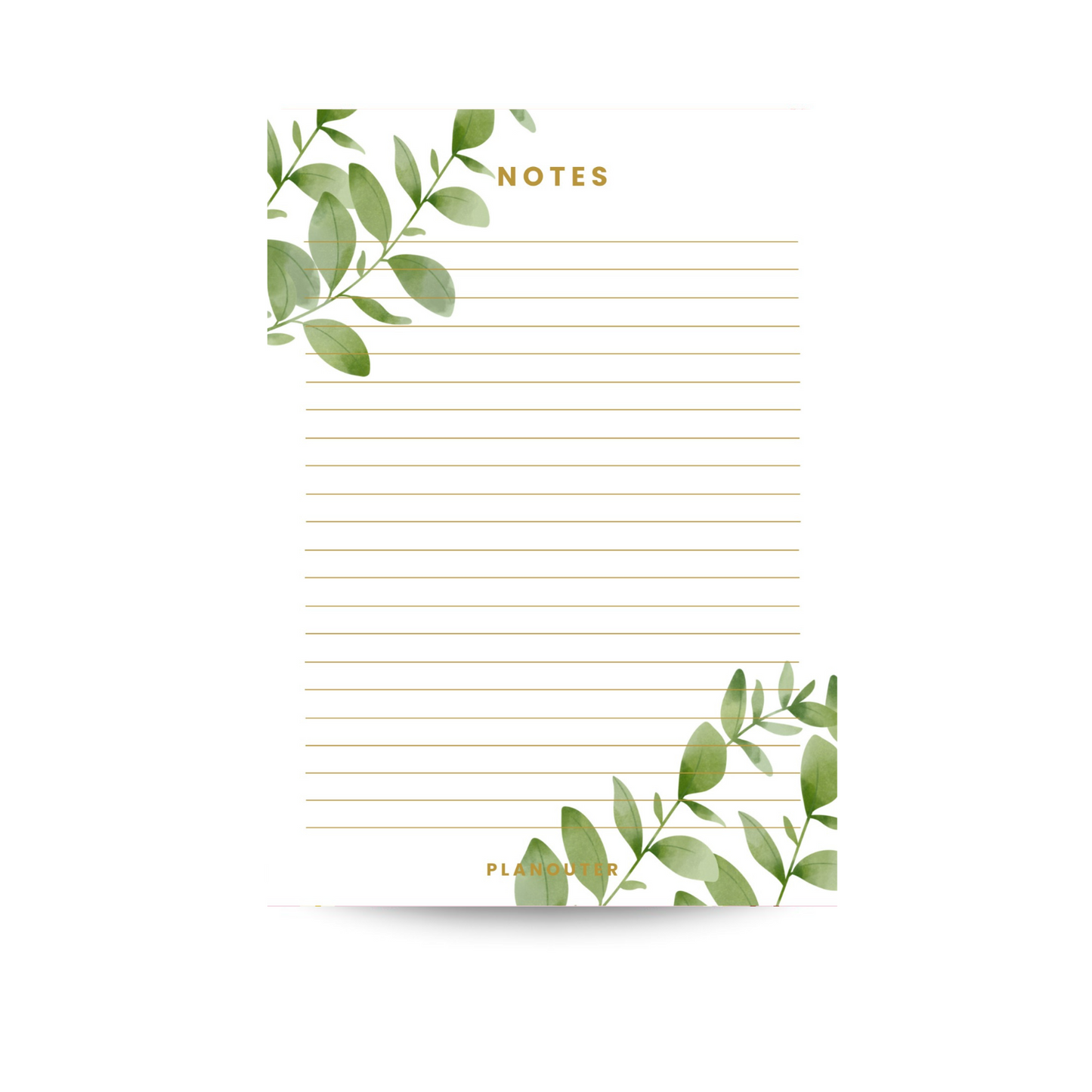 Green Leaves Notes Notepad