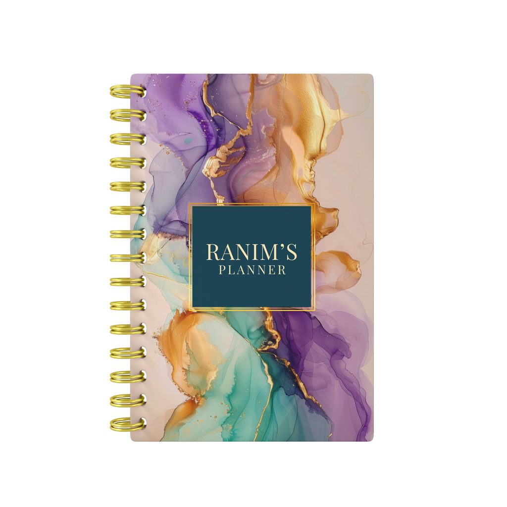 Green Purple Marbel - Teacher Planner