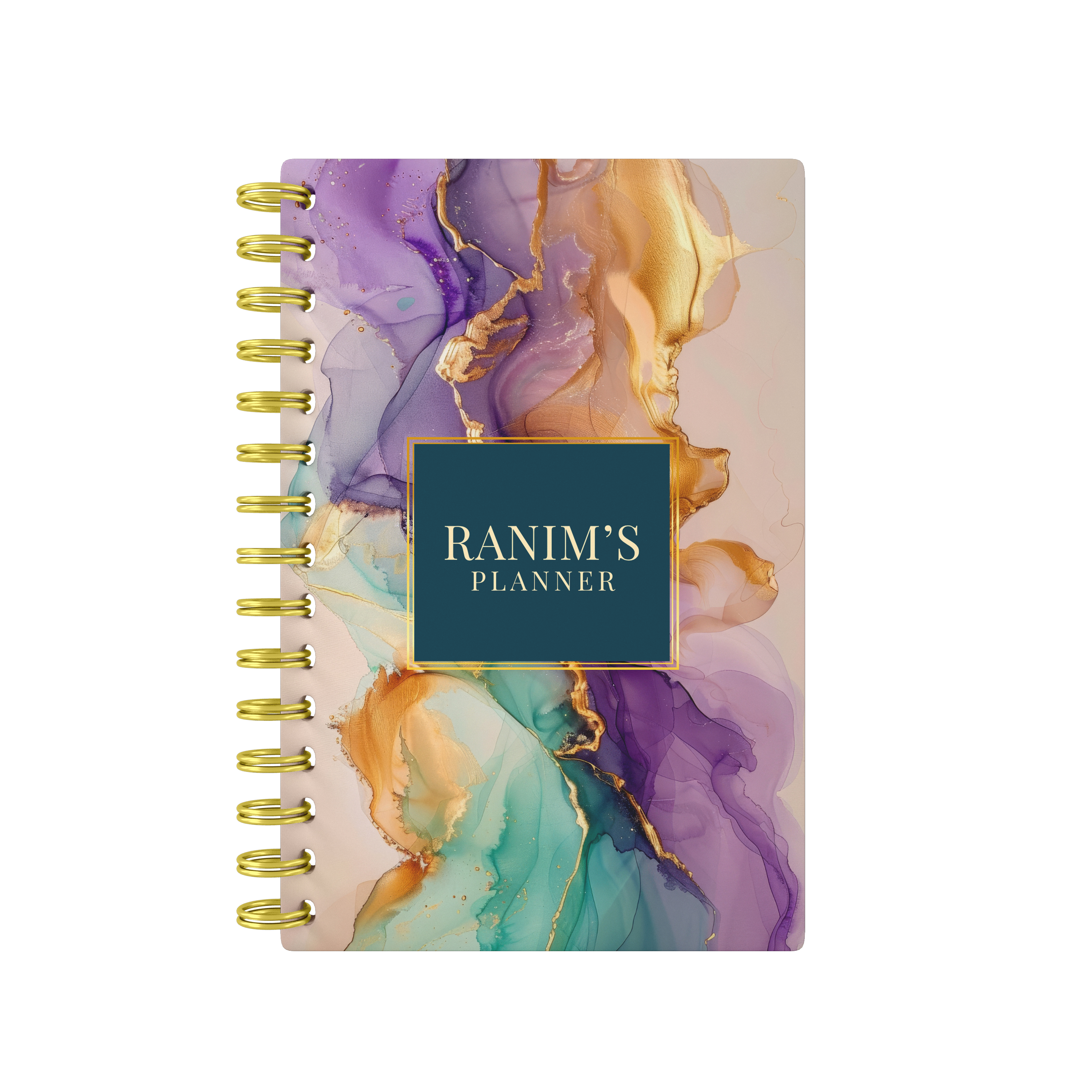 Green Purple Marbel - Teacher Planner