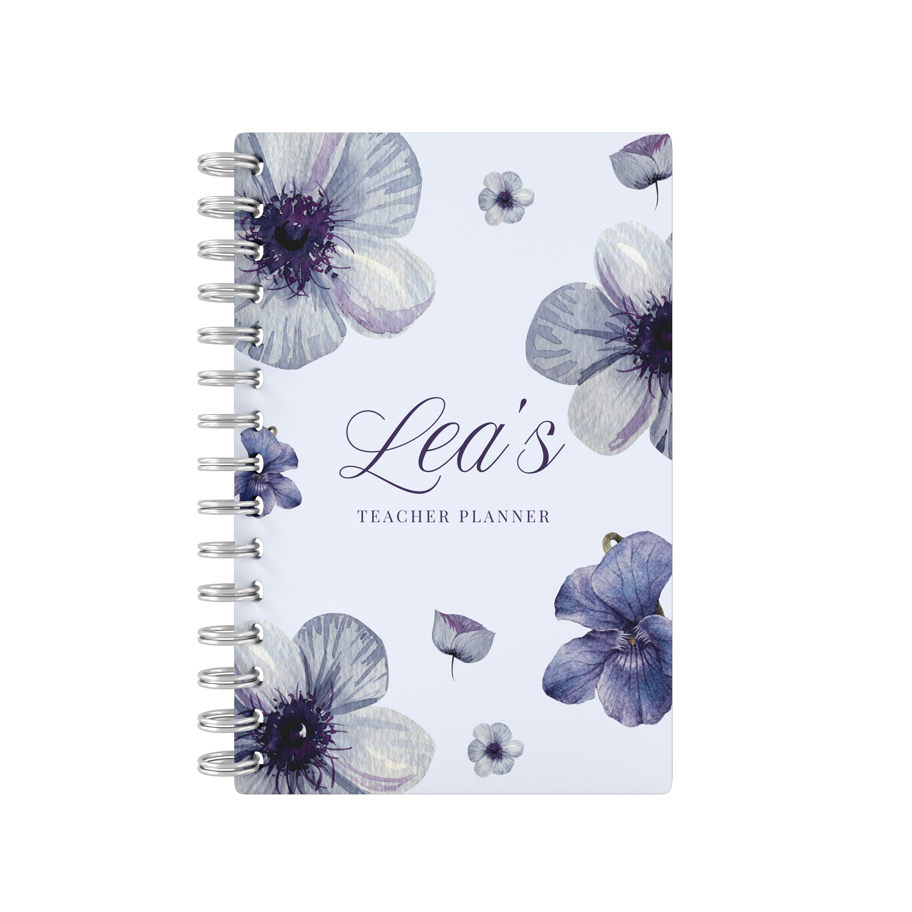 Grey Flowers - Teacher Planner