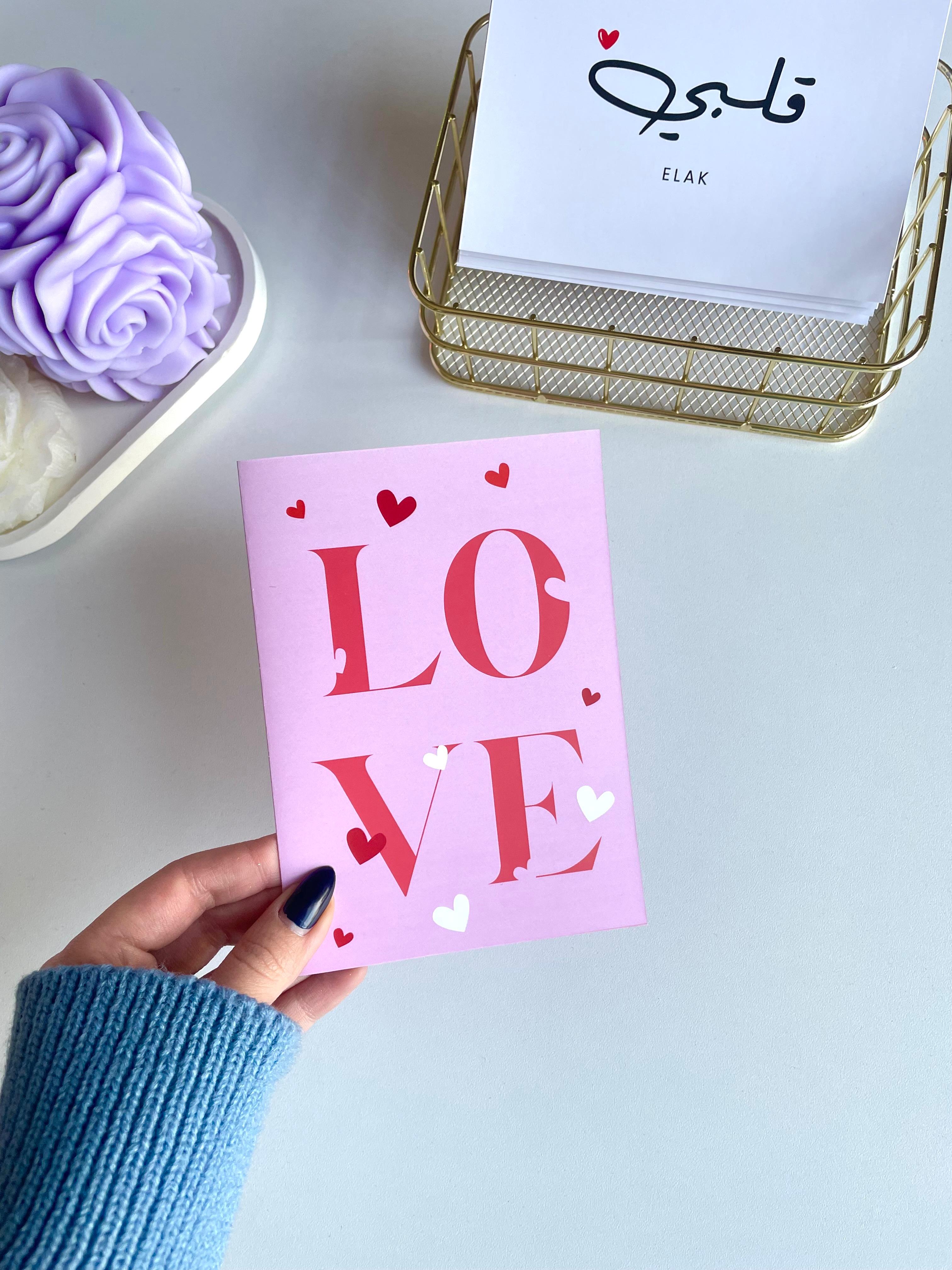 LOVE - Pink Greeting Card
